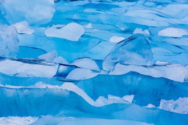 USA, Alaska, Glacier Bay NP Close-up of blue ice